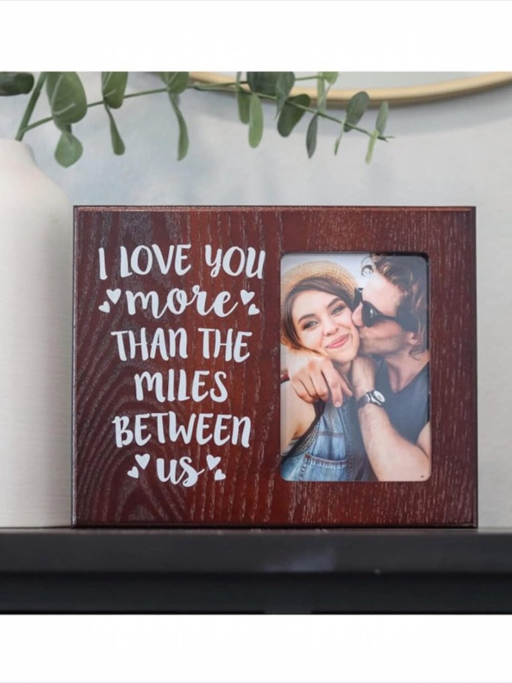 Elegant Signs Wooden Going Away Couples Picture Frame 4x6 for Him or Her